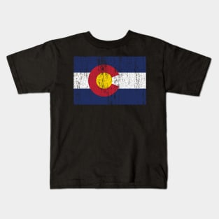 Retro Vintage Colorado State Flag v2 Kids T-Shirt